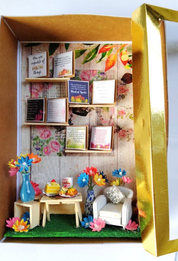 Miniature Room - Birthday | Best wishes Greeting card