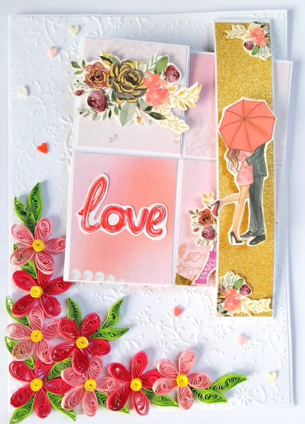 IMG20220517183307 Quilled flowers with pop up love card