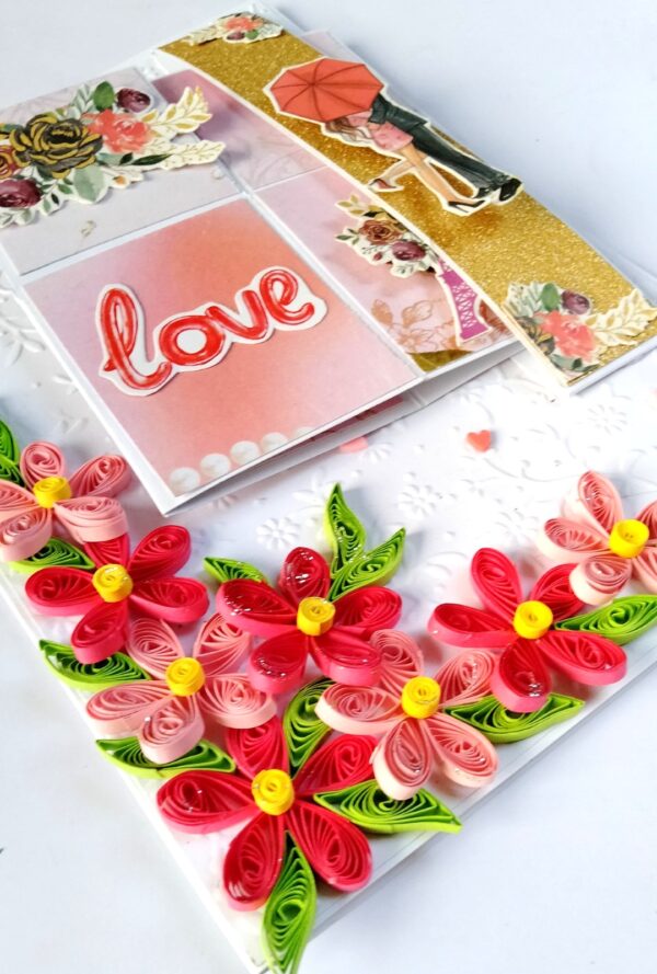 IMG20220517183313 Quilled flowers with pop up love card