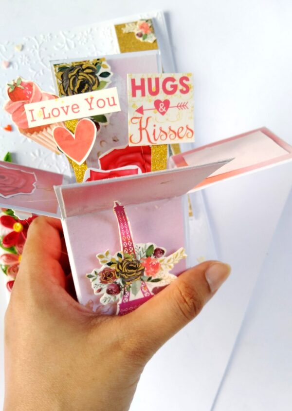 IMG20220517183338 Quilled flowers with pop up love card