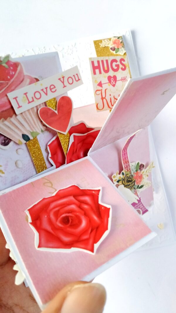 IMG20220517183348 Quilled flowers with pop up love card