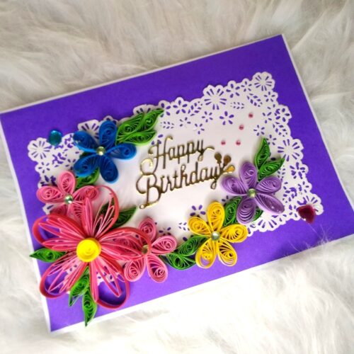 Happy Birthday Purple card