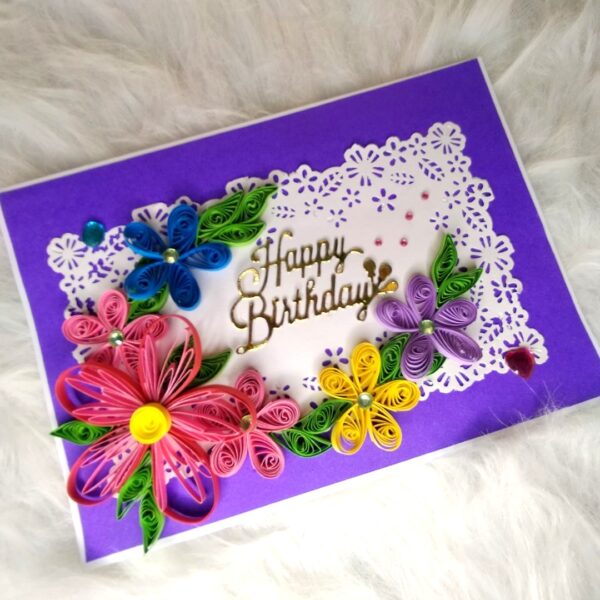 Happy Birthday Purple card