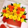 Luxury Quilled greeting card in box - Yellow Roses