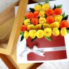 Luxury Quilled greeting card in box - Yellow Roses