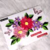 Pink Themed Quilled flowers love Greeting card