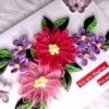 Pink Themed Quilled flowers love Greeting card