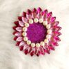 Beautiful Kundan Diya With Tealight Candle - Pink