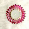 Beautiful Kundan Diya With Tealight Candle - Pink