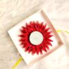 Quilled Tealight Candle holder gift - Red