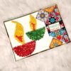 Handmade Quilled Diwali Diyas Greeting Card