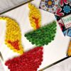 Handmade Quilled Diwali Diyas Greeting Card