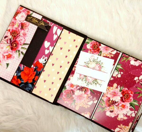 Love themed scrapbook with shaker cover