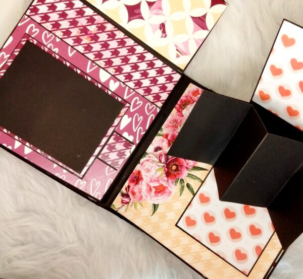 Love themed scrapbook with shaker cover