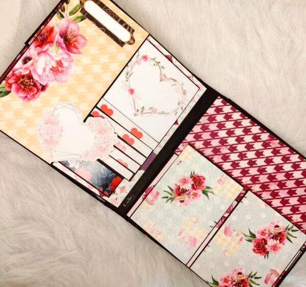 Love themed scrapbook with shaker cover
