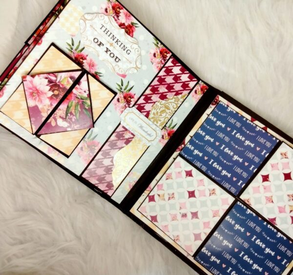 Love themed scrapbook with shaker cover