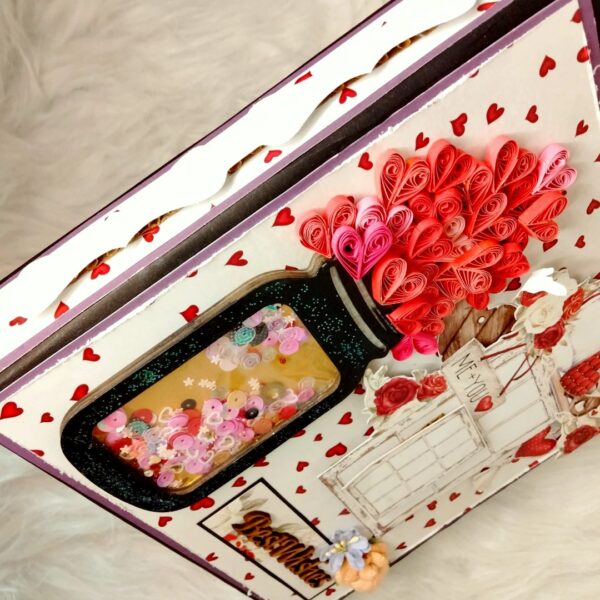 Love themed scrapbook with shaker cover