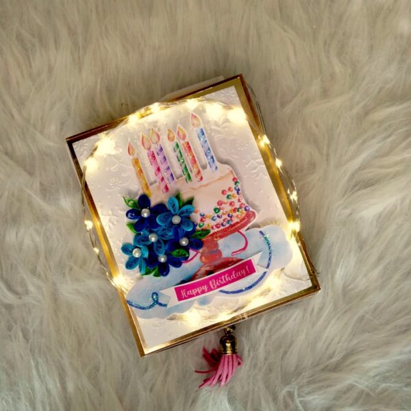 Lights Handmade Quilled Birthday Sweet Box