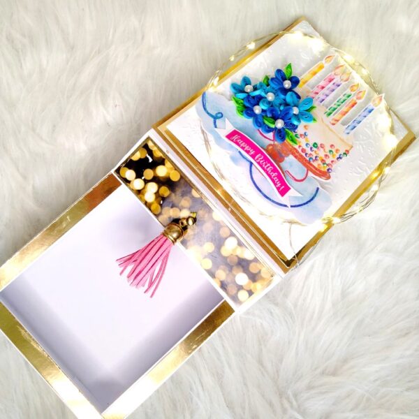 Lights Handmade Quilled Birthday Sweet Box