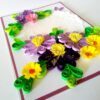 Quilled Purple and Variety Flowers Greeting Card image