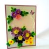 Quilled Purple and Variety Flowers Greeting Card image