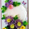 Quilled Purple and Variety Flowers Greeting Card image