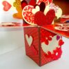 Sparkling Hot Red Pop Up Card In Box image