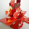 Sparkling Hot Red Pop Up Card In Box image
