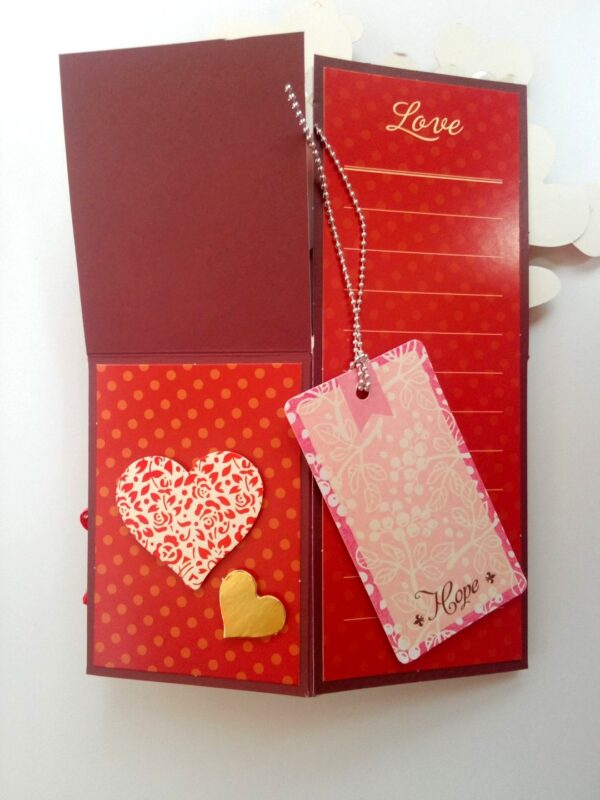 Sparkling Hot Red Pop Up Card In Box image