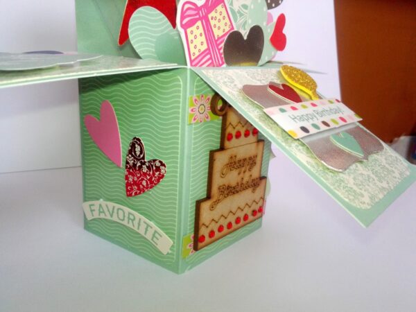 Sparkling Blue Love and Birthday Pop Up Card in Box image
