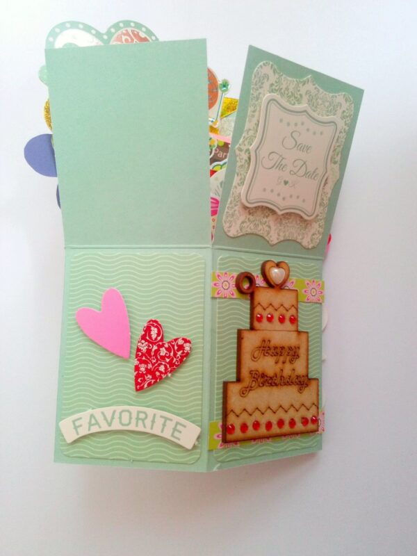 Sparkling Blue Love and Birthday Pop Up Card in Box image