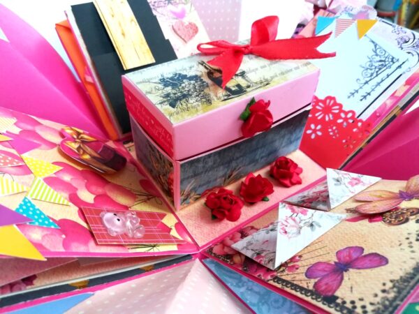 Love you My Birthday Girl Explosion Box Handmade image