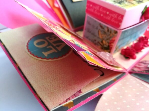 Love you My Birthday Girl Explosion Box Handmade image