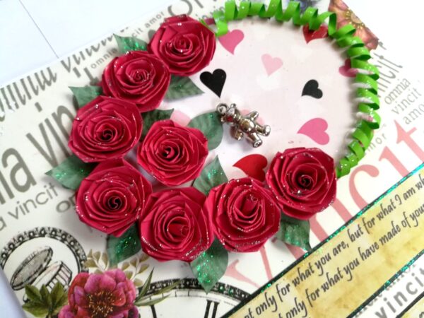 Quilled Roses Love Greeting Card image