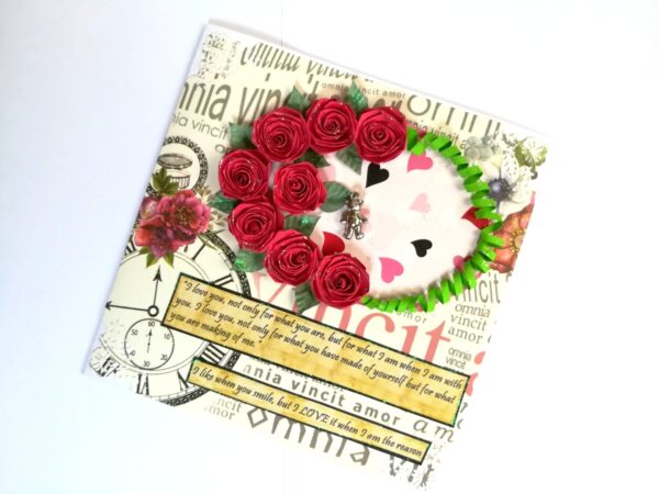Quilled Roses Love Greeting Card image