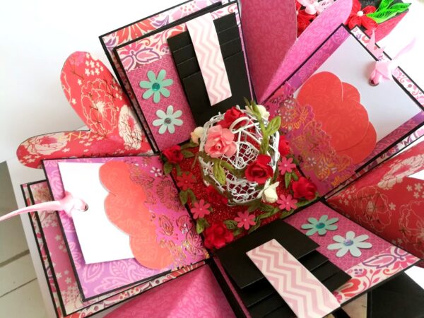 Love and Birthday Bird Cage Explosion Box image Love and Birthday Bird Cage Explosion Box image