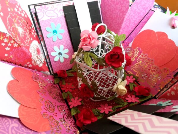 Love and Birthday Bird Cage Explosion Box image Love and Birthday Bird Cage Explosion Box image