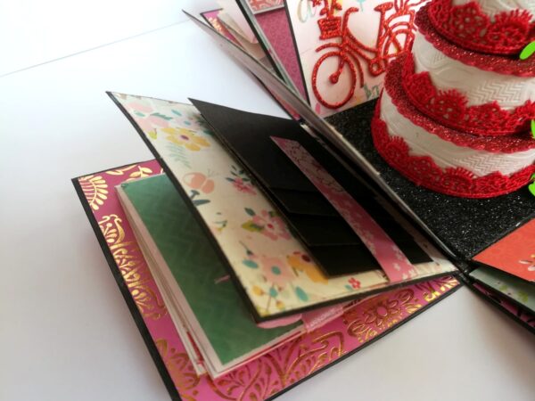 Love and Birthday Explosion Box With Battery Light Cake image