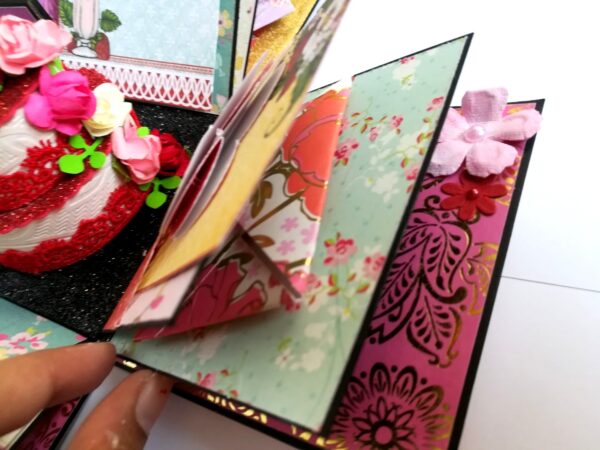 Love and Birthday Explosion Box With Battery Light Cake image