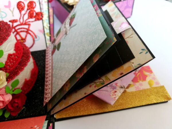 Love and Birthday Explosion Box With Battery Light Cake image