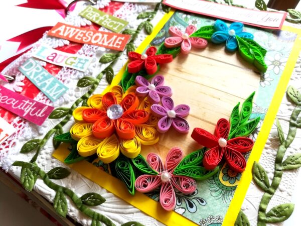 Love and Birthday Handmade Scrapbook With Origami folds image