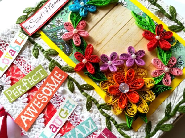 Love and Birthday Handmade Scrapbook With Origami folds image