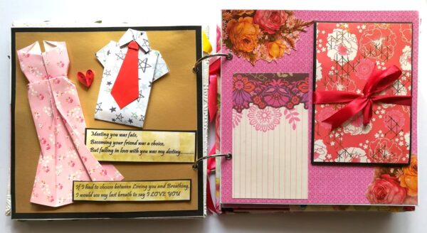 Love and Birthday Handmade Scrapbook With Origami folds image