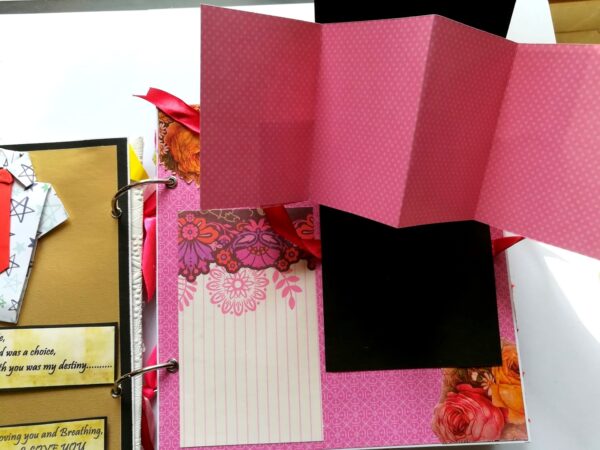 Love and Birthday Handmade Scrapbook With Origami folds image