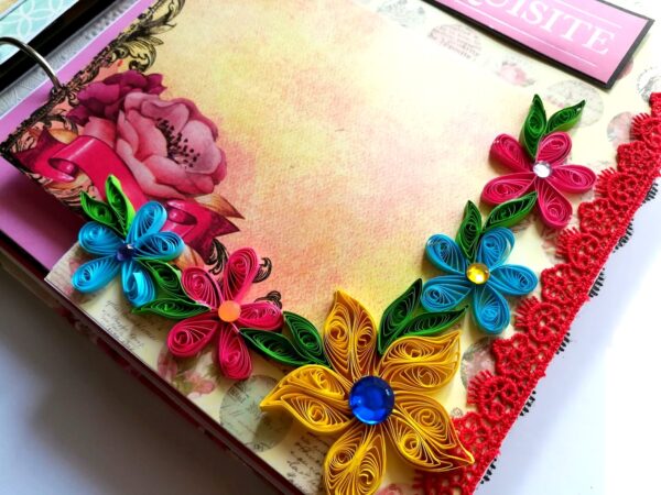 Love and Birthday Handmade Scrapbook With Origami folds image