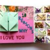 Love and Birthday Handmade Scrapbook With Origami folds image