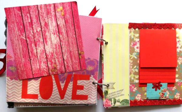 Love and Birthday Handmade Scrapbook With Origami folds image