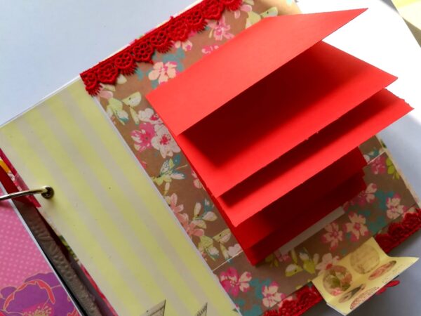 Love and Birthday Handmade Scrapbook With Origami folds image