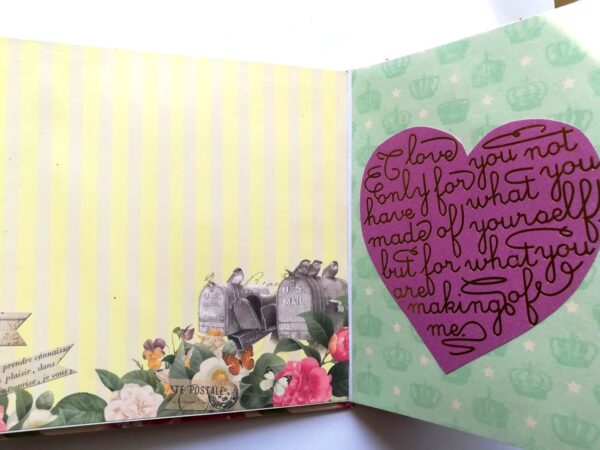 Love and Birthday Handmade Scrapbook With Origami folds image