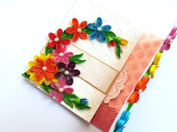 Multicolor Flowers Mini Scrapbook Greeting Card image